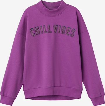 NAME IT - Sweatshirt 'NATASJA' em roxo: frente