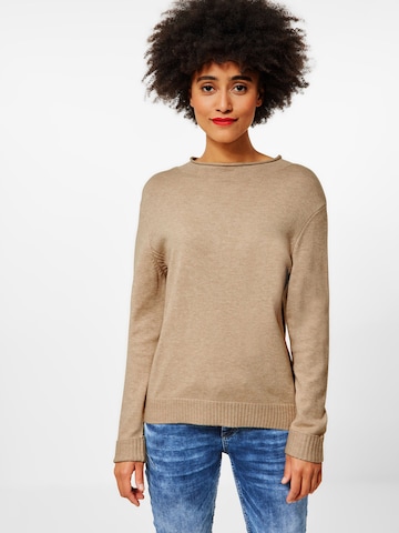 Pull-over STREET ONE en beige : devant