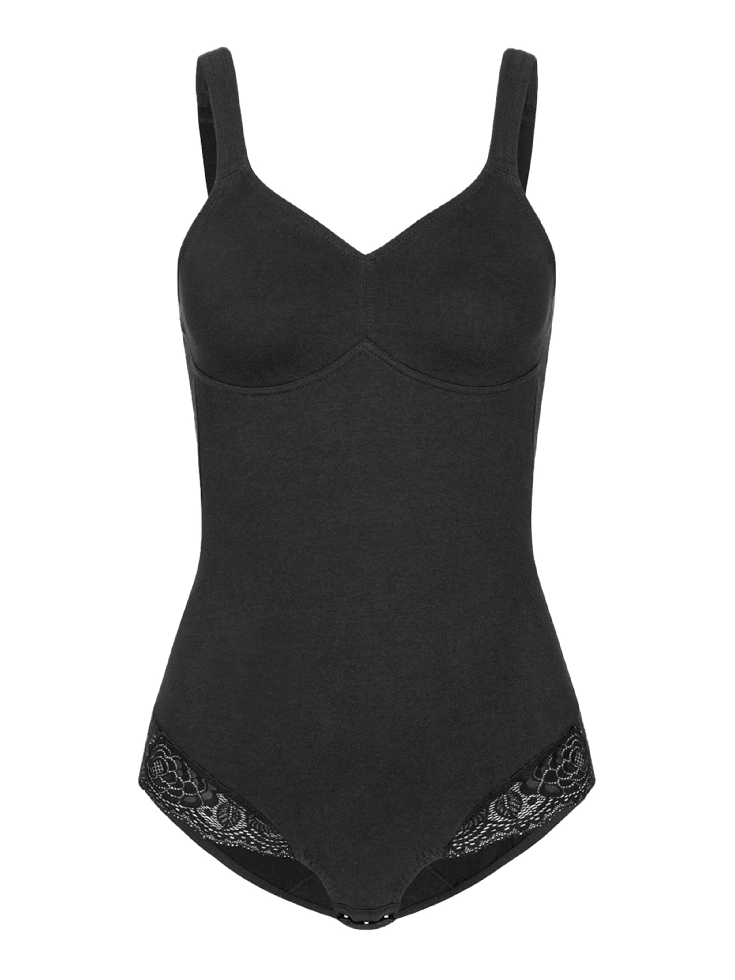 Erlich Textil Body 'Magdalena' in Zwart: voorkant