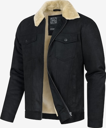 INDICODE JEANS Tussenjas 'INWoodleys' in Zwart: voorkant