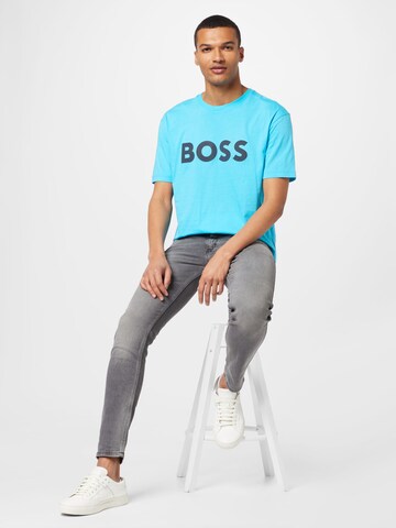 BOSS - Camisa 'TEE 1' em azul
