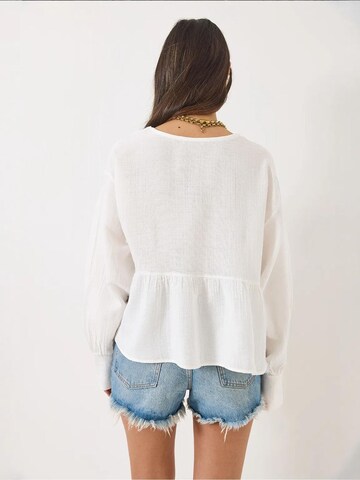 Bianco Lucci Blouse in Wit
