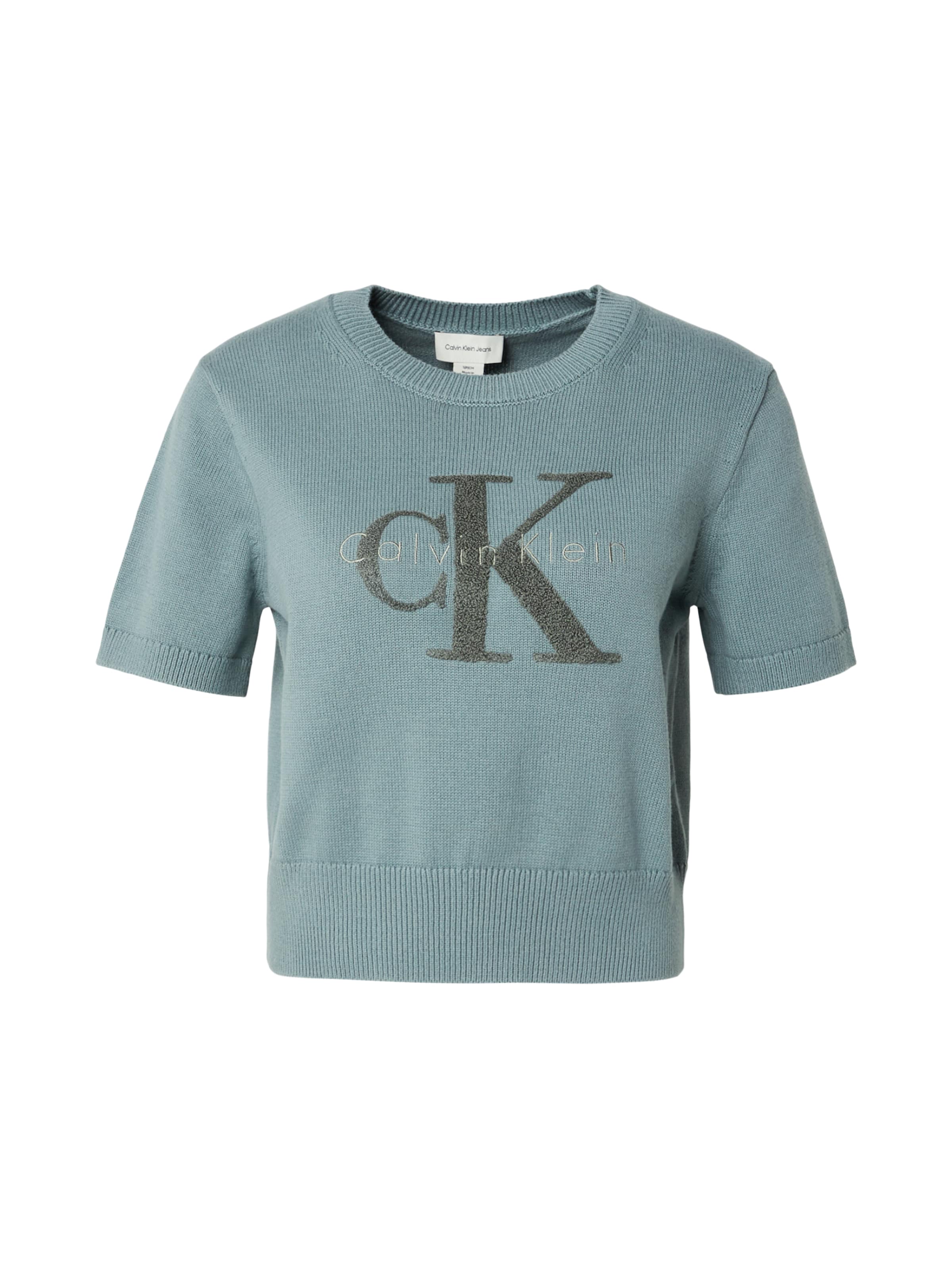 Pull-over Calvin Klein Jeans en vert : devant