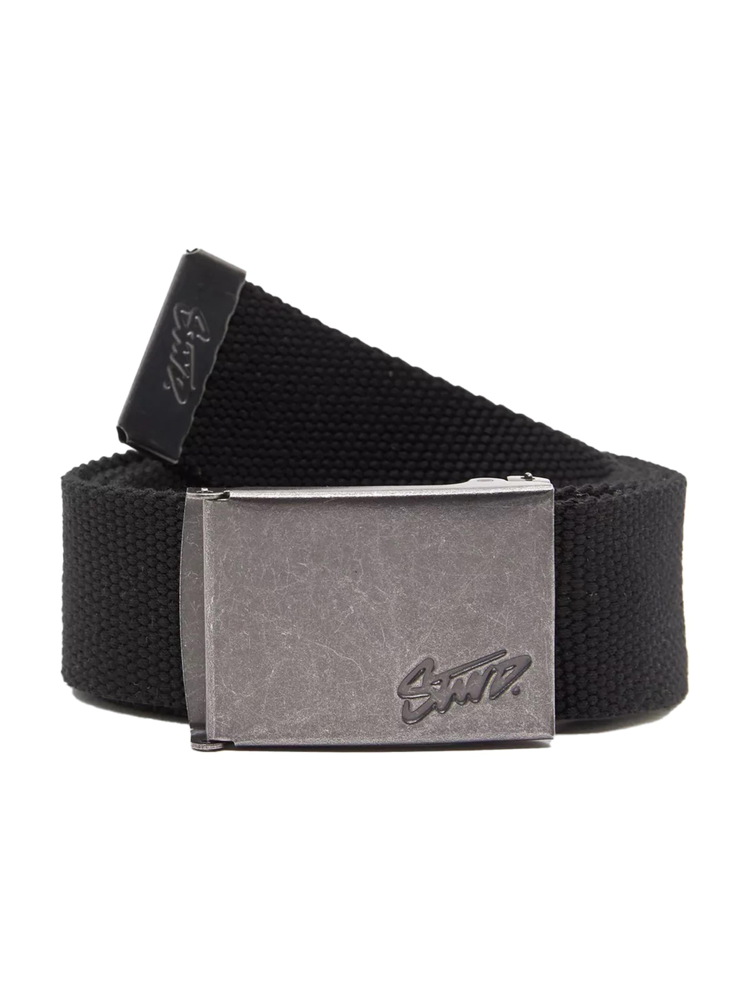 Pull&Bear Gürtel 'STWD' in Schwarz: Vorderseite