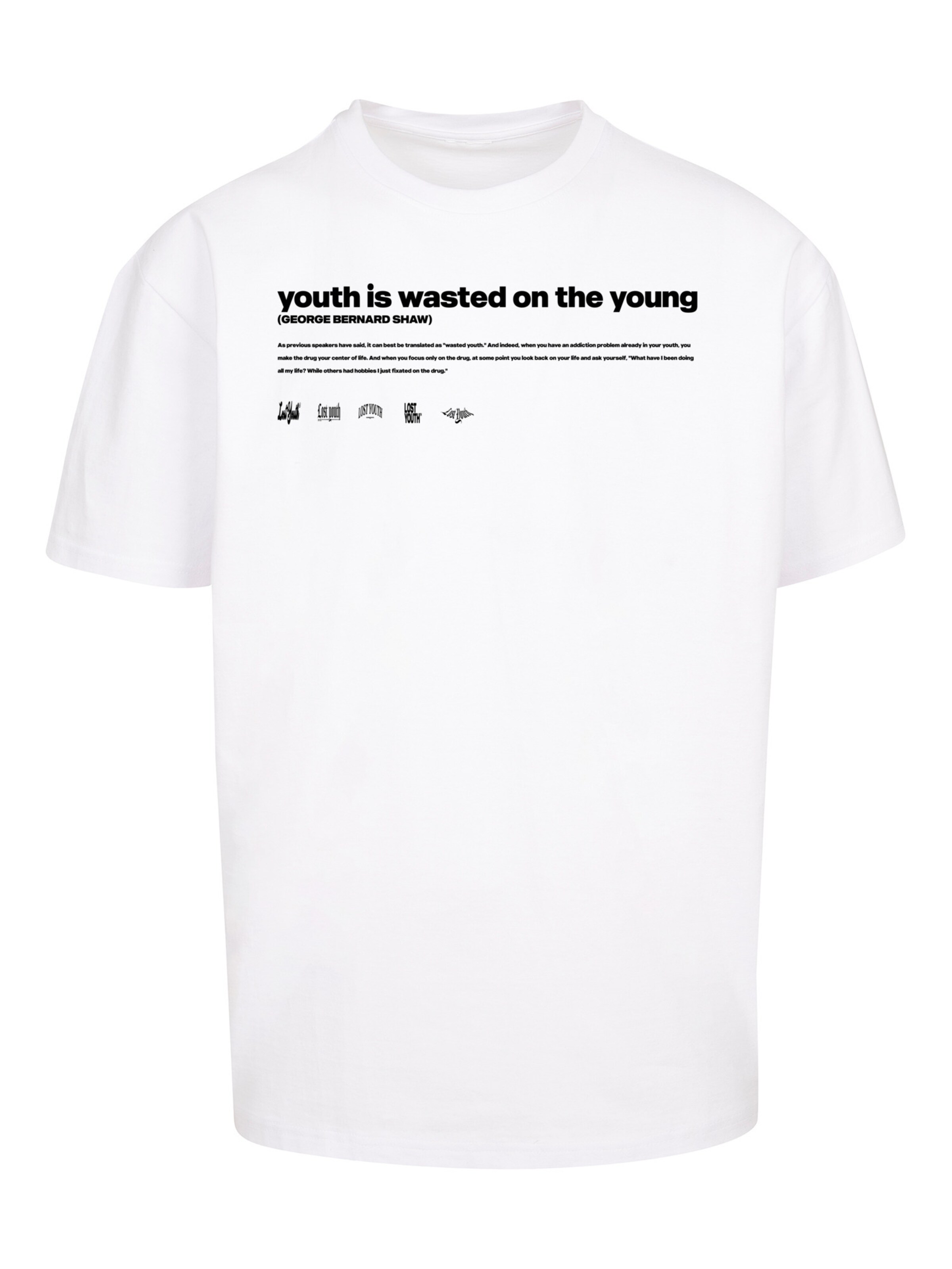 Lost Youth Shirt 'Influenced' in White: front