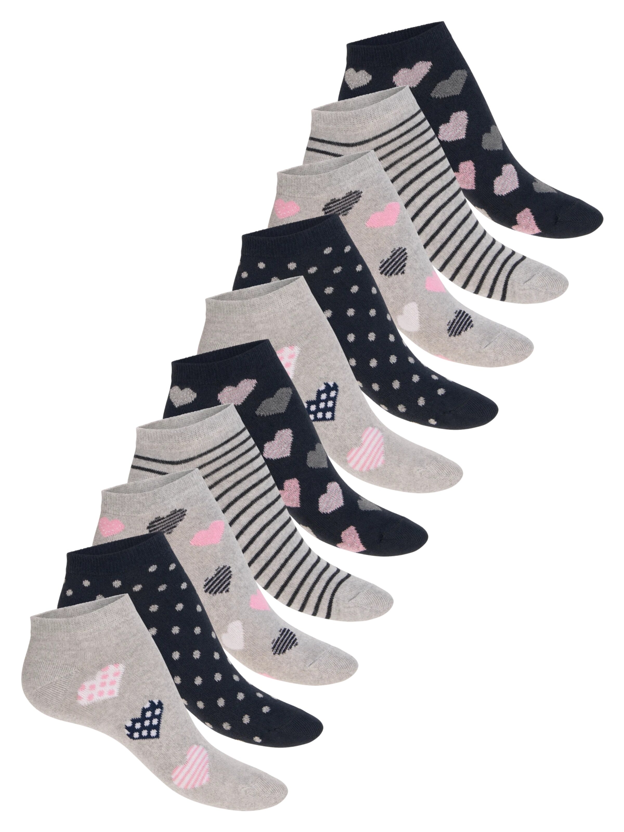 celodoro Füßlinge 'cute socks'‌‌‌‌‌‌‌‌‌ in Grau: Vorderseite
