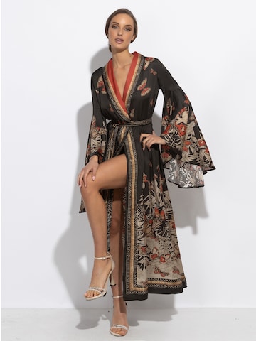 JIORO Strandkleid 'MIDNIGHT BUTTERFLIES'‌‌‌‌‌‌‌‌‌ in Schwarz
