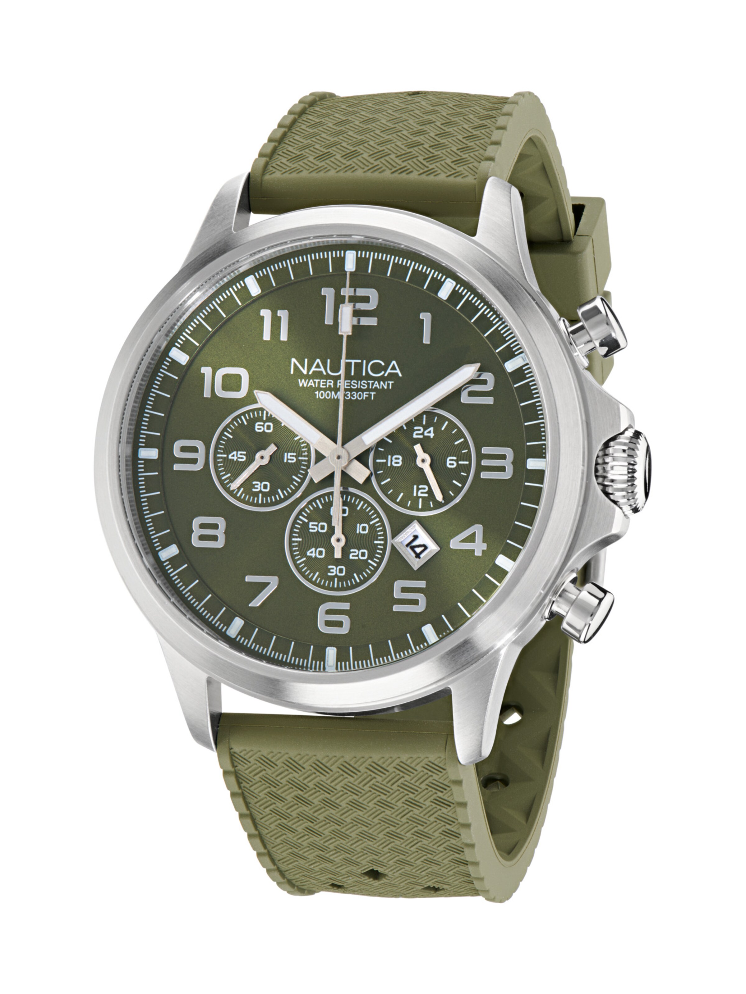 NAUTICA Uhr ' BLUEOCEAN ' in Silber: Vorderseite