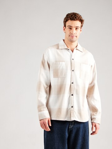 JACK & JONES Comfort Fit Skjorta 'JCOREFLEX DARREN' i beige: framsida