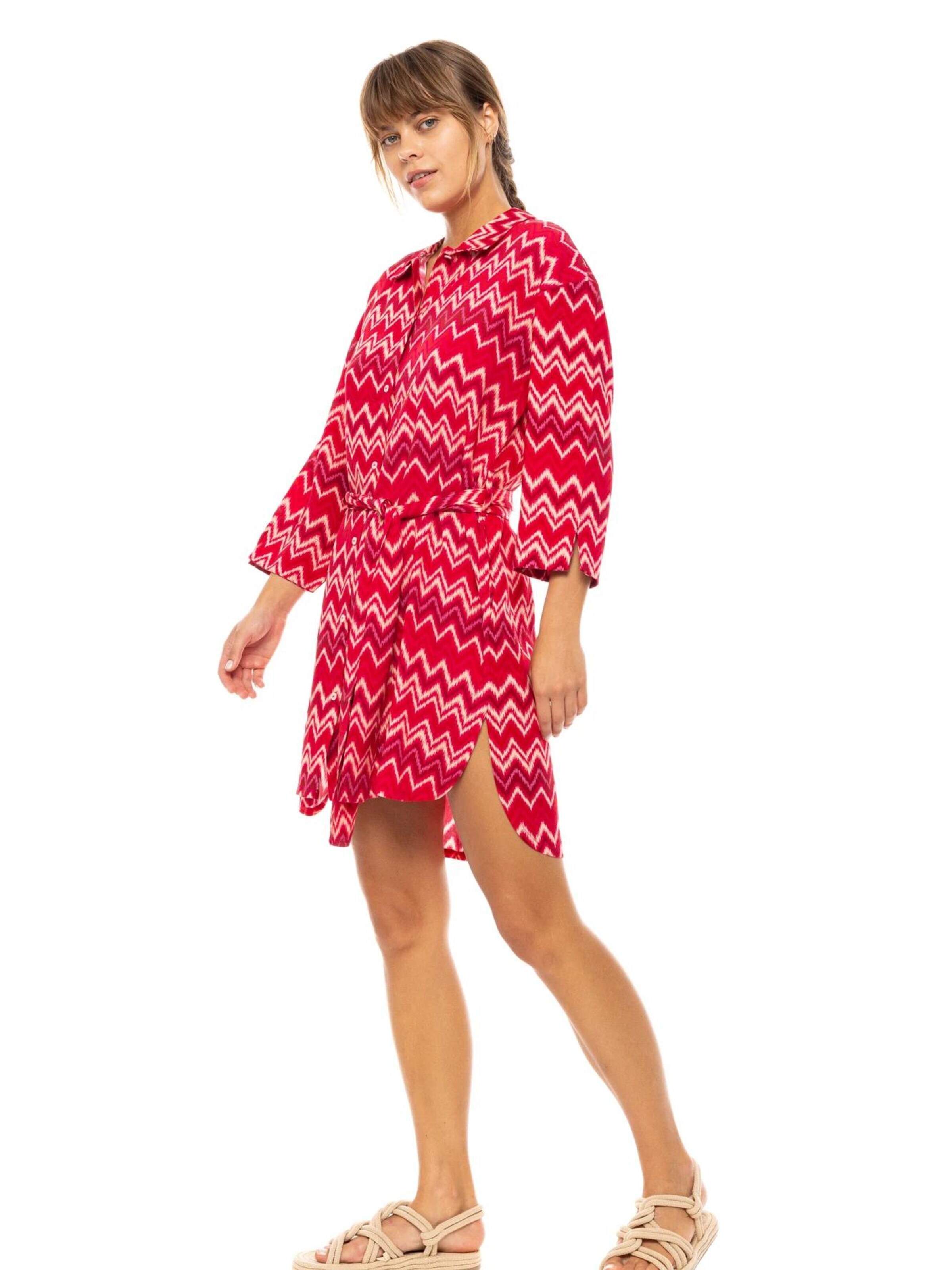 Pink Label Καλοκαιρινό φόρεμα 'BEACHWEAR RASBERRY RAINBOW' σε ροζ
