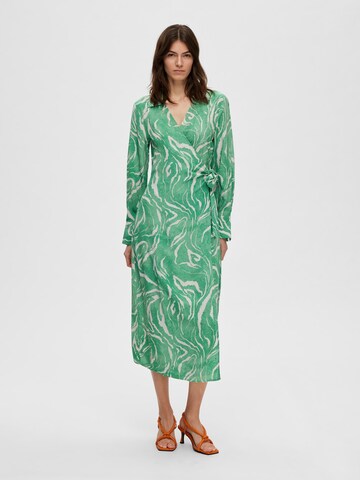 Selected Femme Curve - Vestido 'SIRINE' em verde: frente