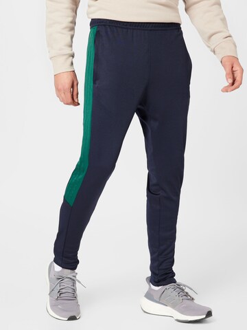 ADIDAS SPORTSWEAR Slimfit Športne hlače 'Tiro' | modra barva: sprednja stran
