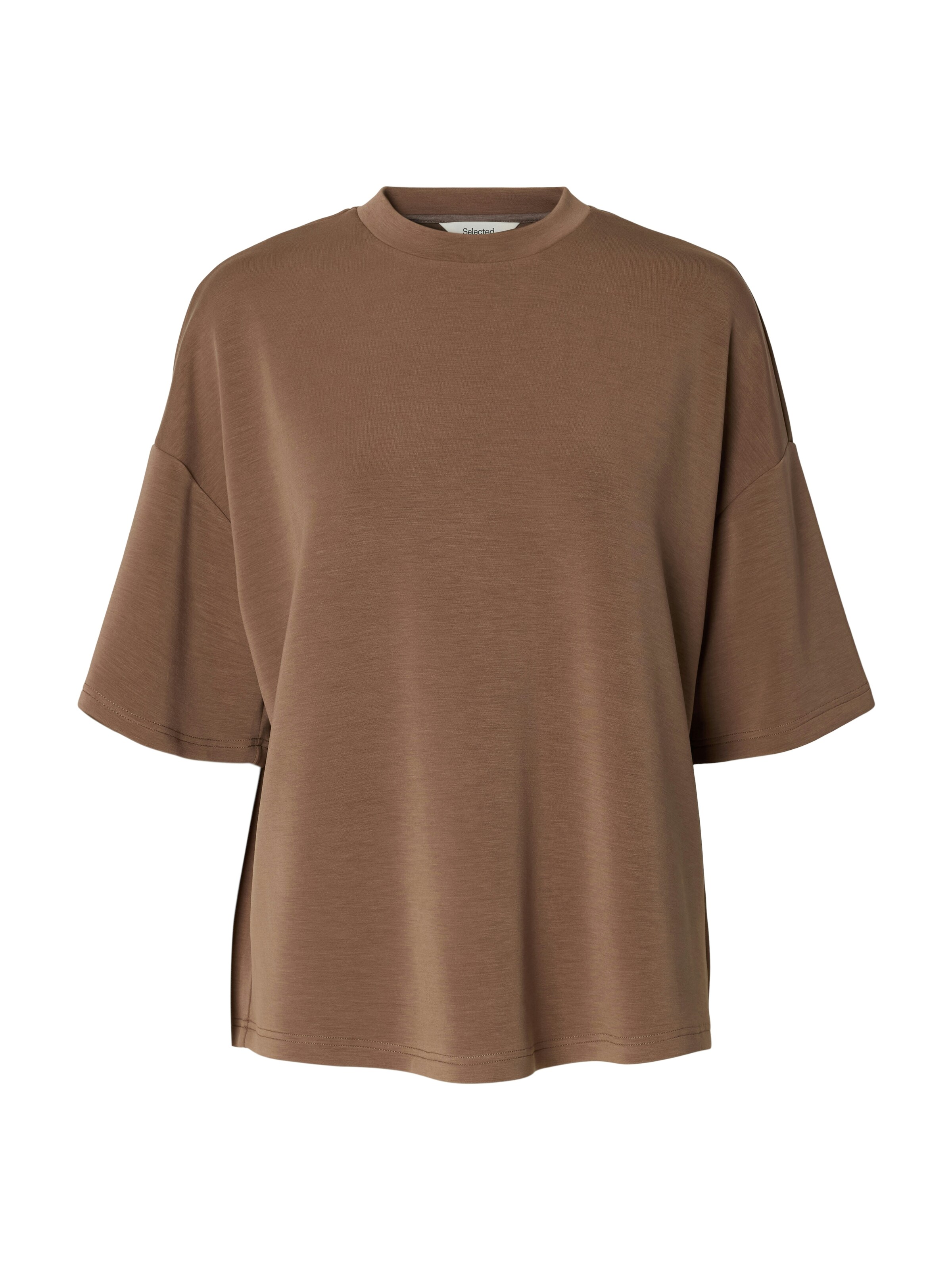SELECTED Shirt 'SLFTenny' in Brown: front