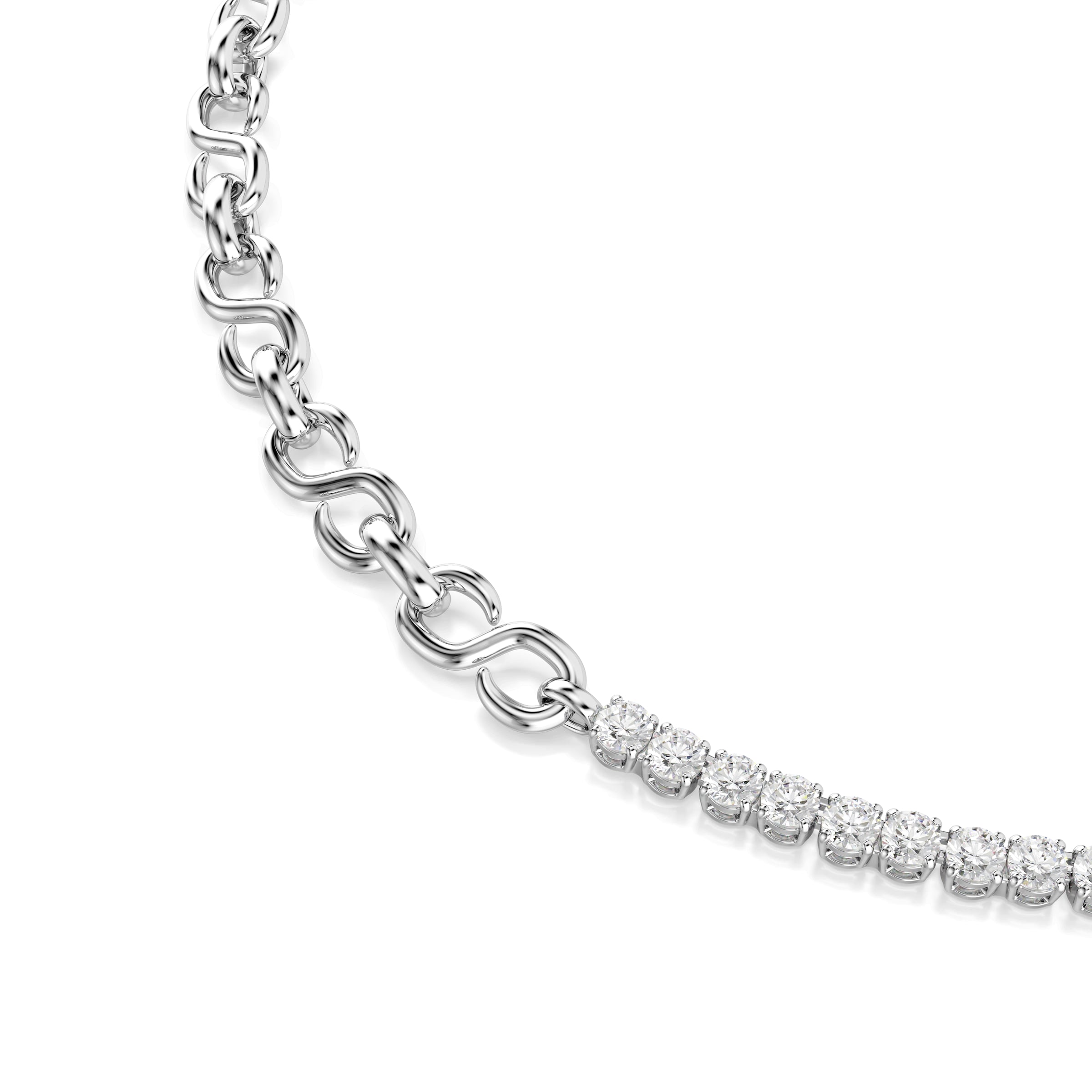 Swarovski Řetízek 'MATRIX' – stříbrná