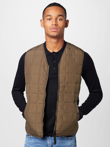 Only & Sons Bodywarmer 'Anker' in Groen: voorkant