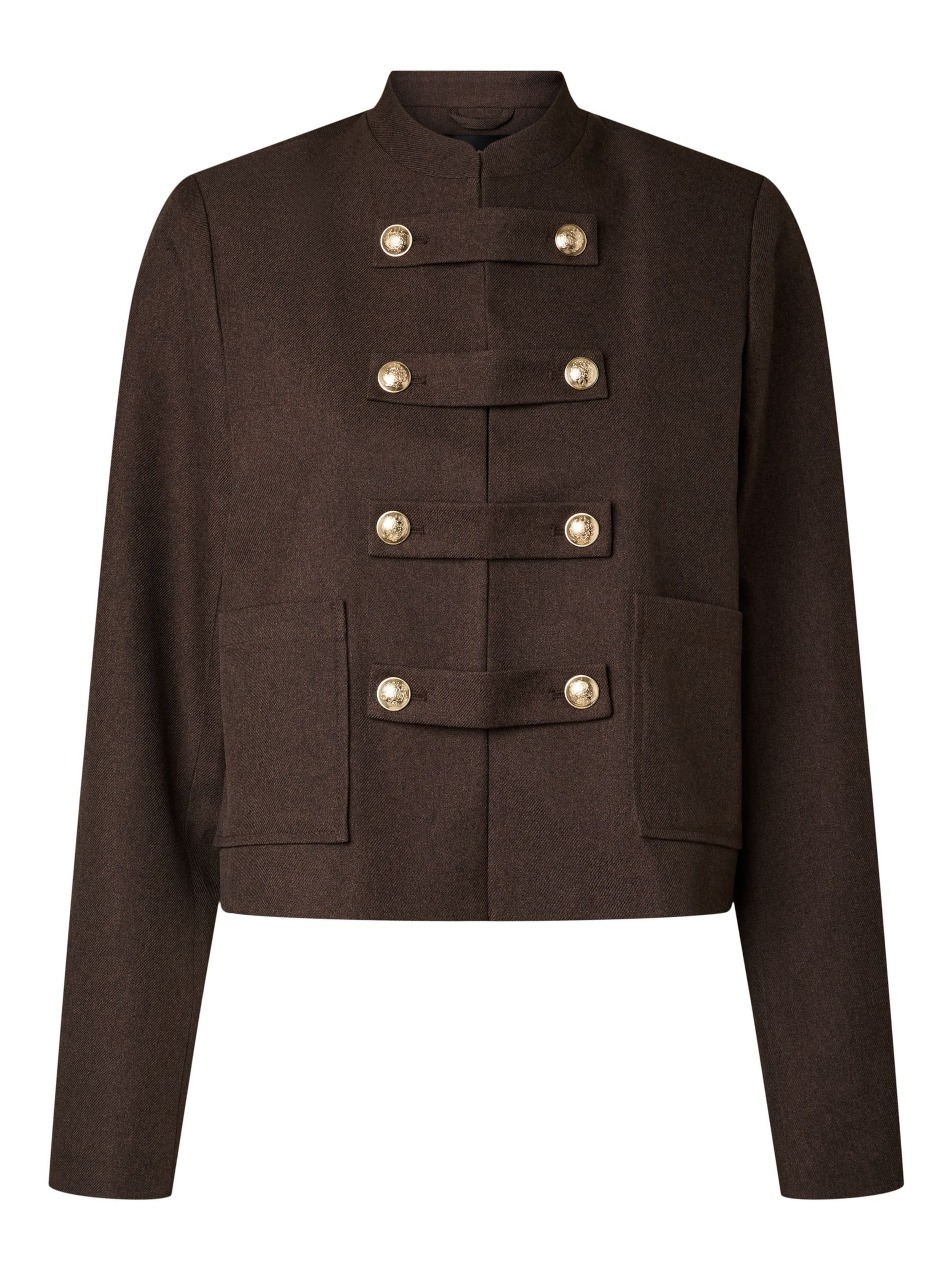 Veste mi-saison 'PCSanne Mandarin' PIECES en marron : devant