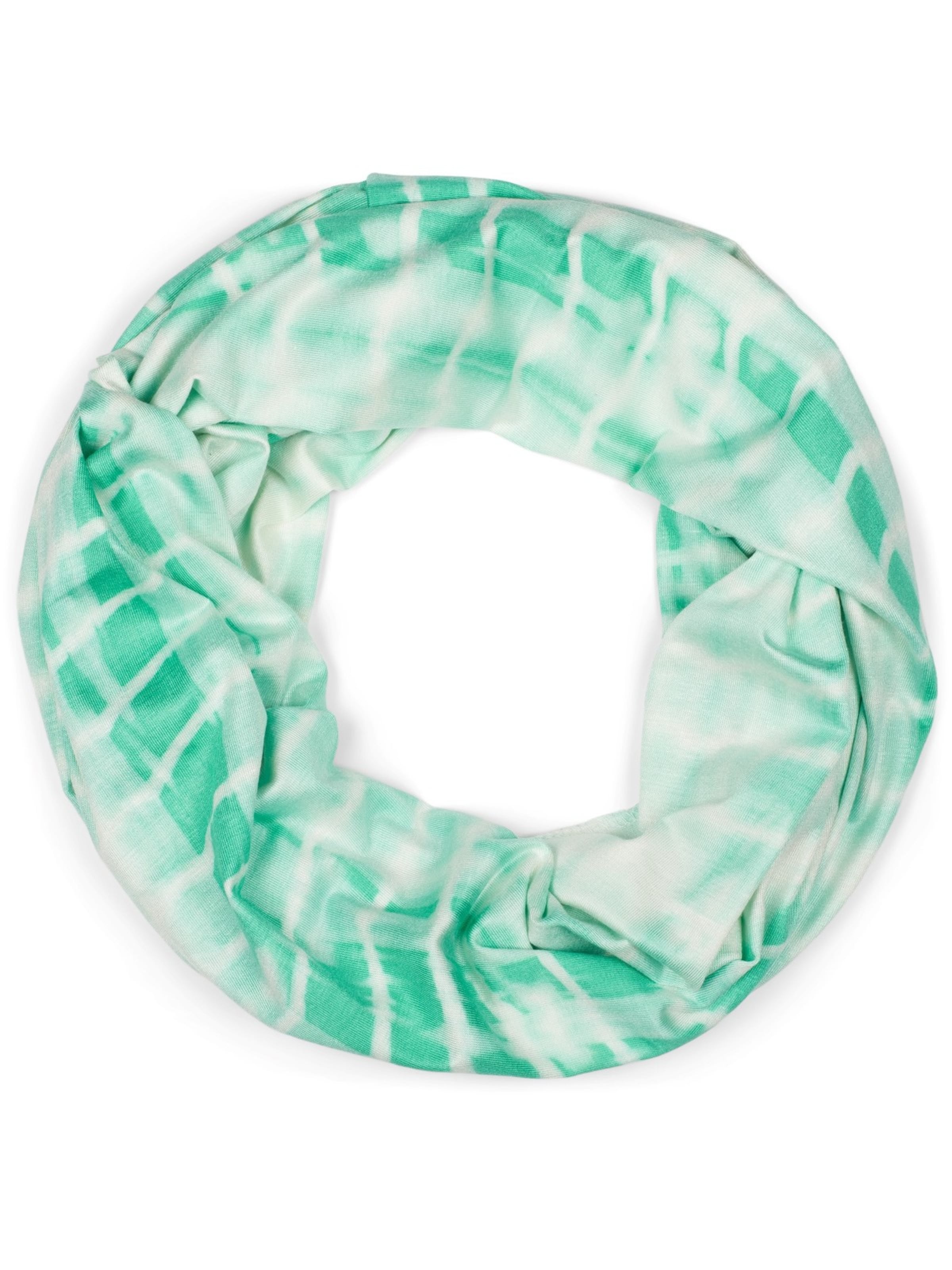 styleBREAKER Tube Scarf 'Loop Schal Batik Streifen' in Green: front
