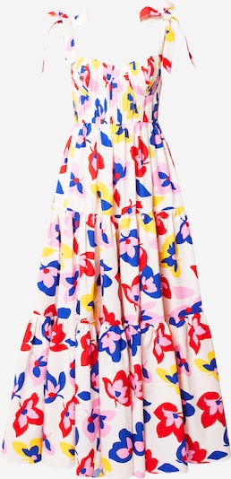Kate Spade Ljetna haljina u boja pijeska / kraljevsko plava / žuta / crvena, Pregled proizvoda