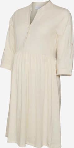 MAMALICIOUS - Vestido camisero 'Evi Lia' en beige: frente