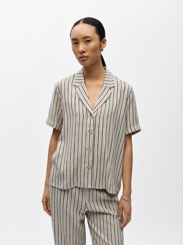 OBJECT Shirt 'OBJSanne' in Beige: voorkant