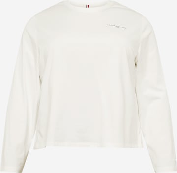 T-shirt Tommy Hilfiger Curve en beige : devant