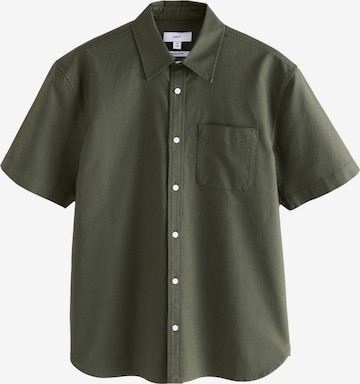 Next Regular Fit Paita 'Oxford' värissä vihreä: etupuoli