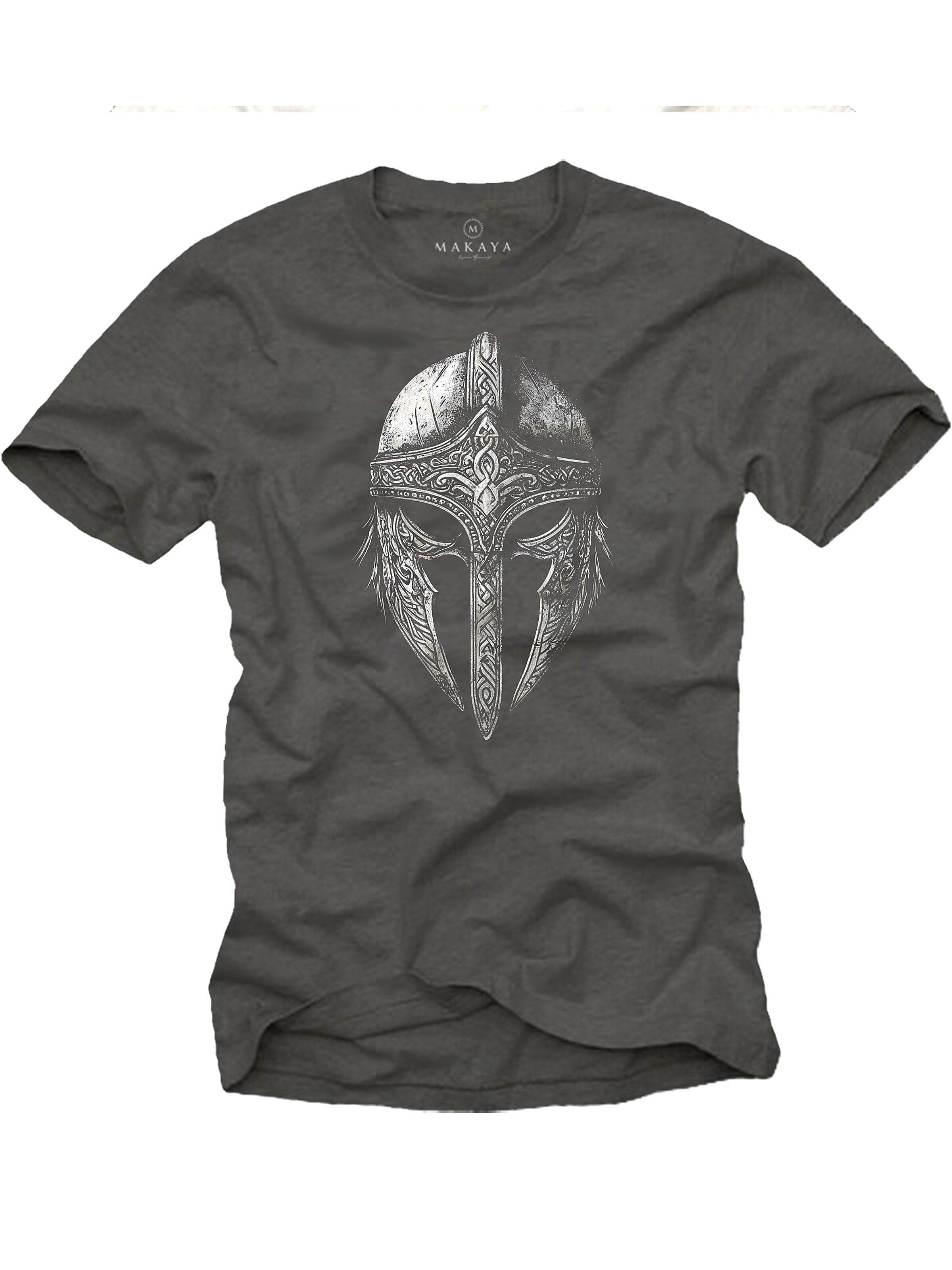 MAKAYA Shirt 'Vikinger Helm' in Grey: front