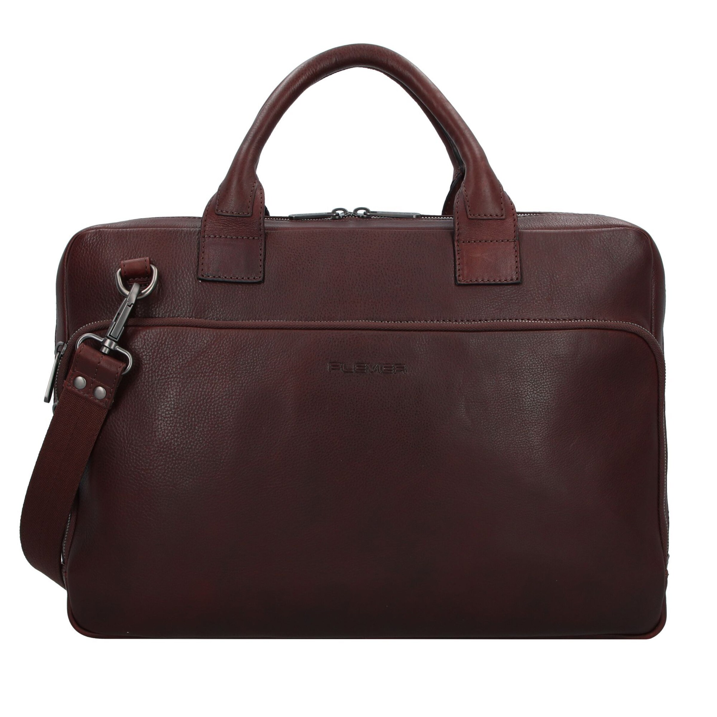 Borsa portadocumenti 'Vintage Larry' di Plevier in marrone: frontale