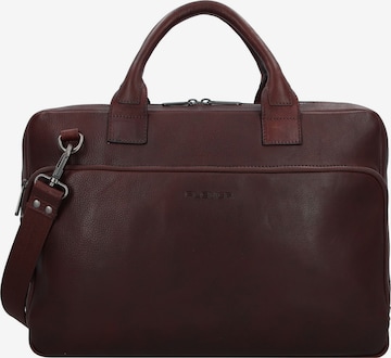 Borsa portadocumenti 'Vintage Larry' di Plevier in marrone: frontale