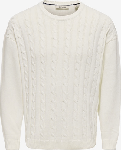 Only & Sons Pullover 'ONSLAMARD' em branco lã, Vista do artigo