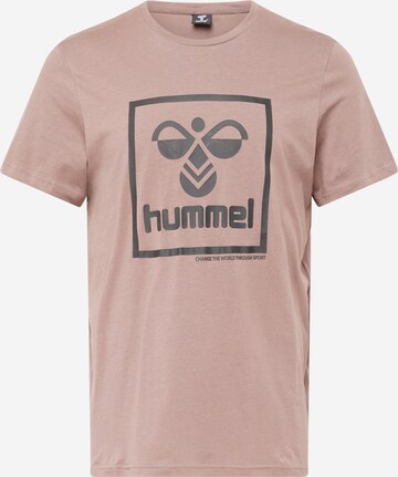 Hummel Функциональная футболка в Коричневый: спереди