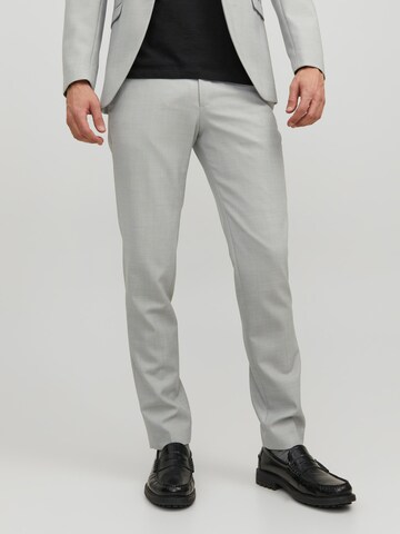 JACK & JONES - Slimfit Pantalón de pinzas 'Solaris' en gris: frente