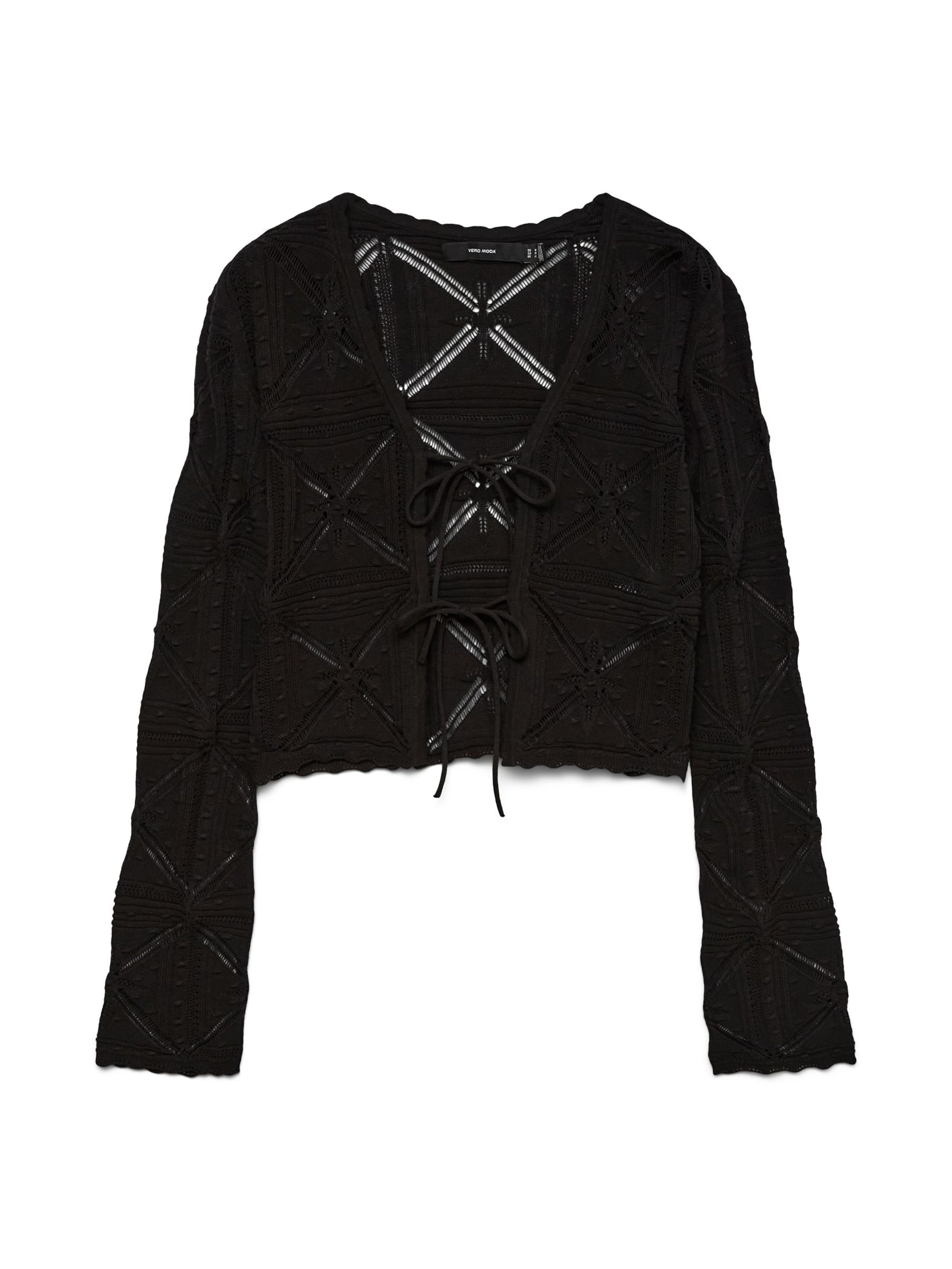 VERO MODA Cardigan 'VMLola' i sort: forside