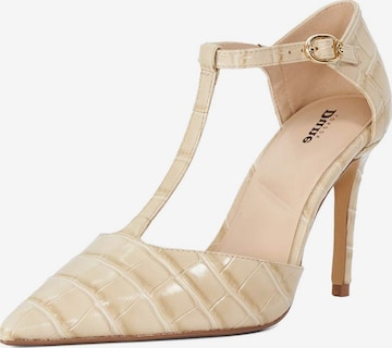 Dune LONDON Pumps 'Castered' in Beige: voorkant