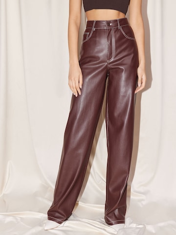 Wide Leg Pantalon 'Margitta' LeGer by Lena Gercke en marron : devant