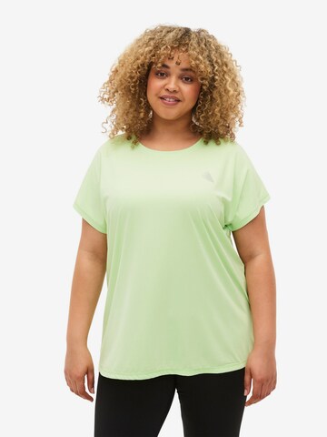 Active by Zizzi - Camiseta 'Abasic' en verde: frente