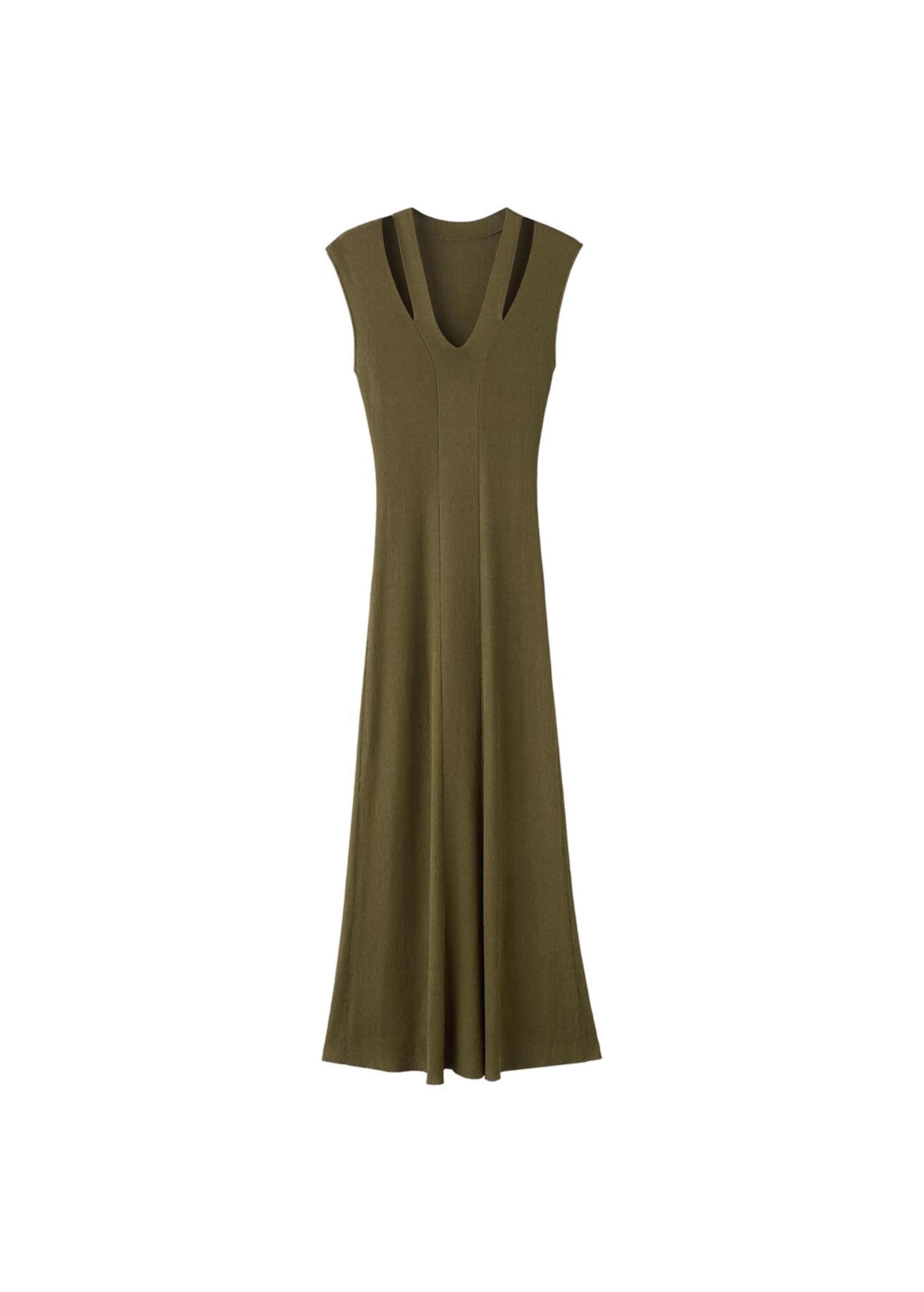 MANGO Knitted dress 'Casandra' in Olive, Item view