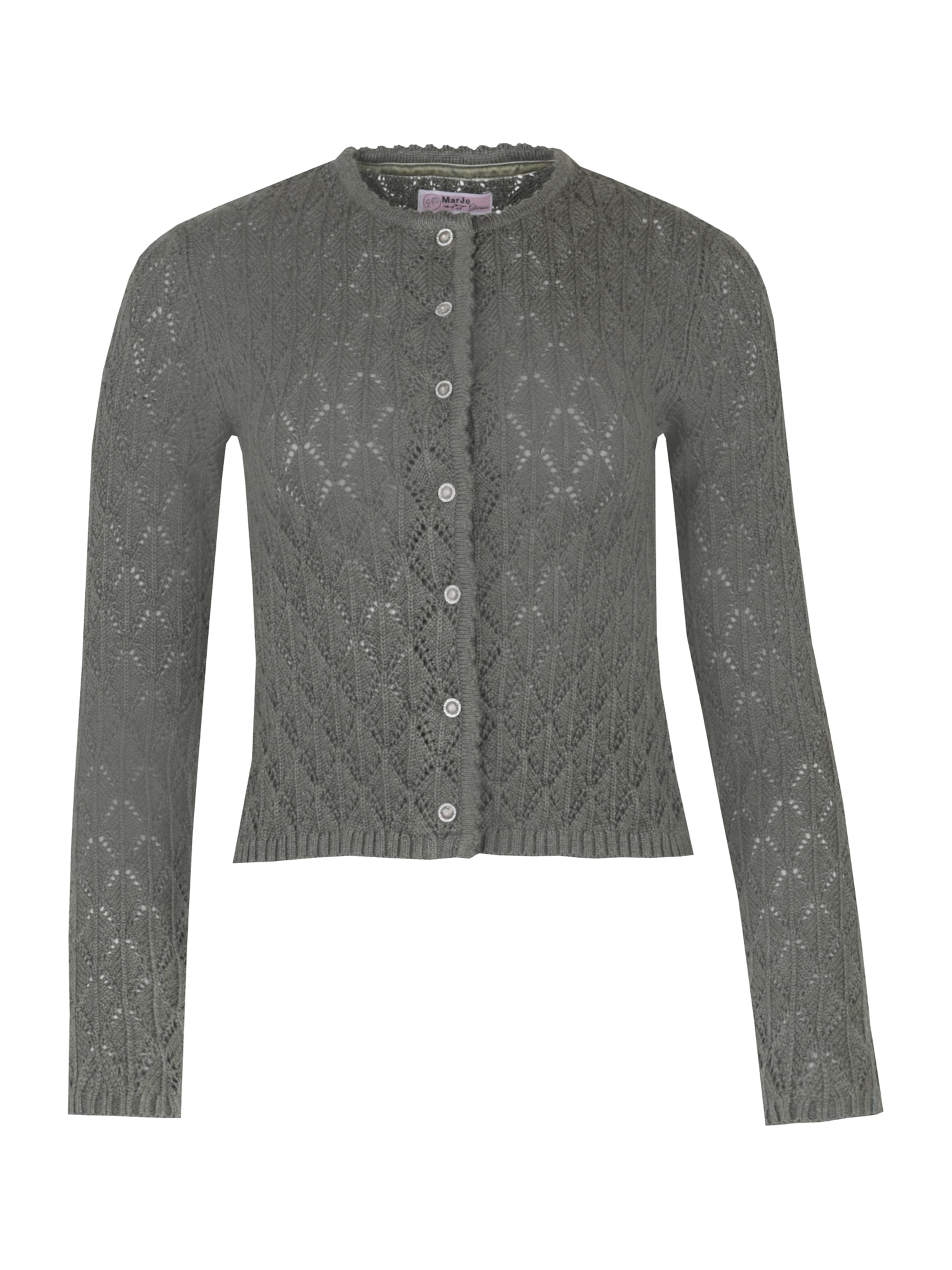 MARJO Плетена жилетка 'Waldstetten' в зелено: отпред