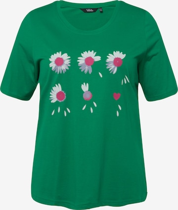 Ulla Popken Shirt 'Blütenzauber' in Green: front