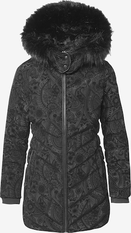 KOROSHI Winterparka in Schwarz: Vorderseite