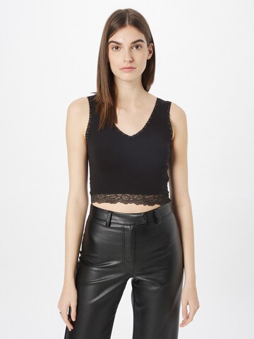 Eight2Nine Top in Black: front