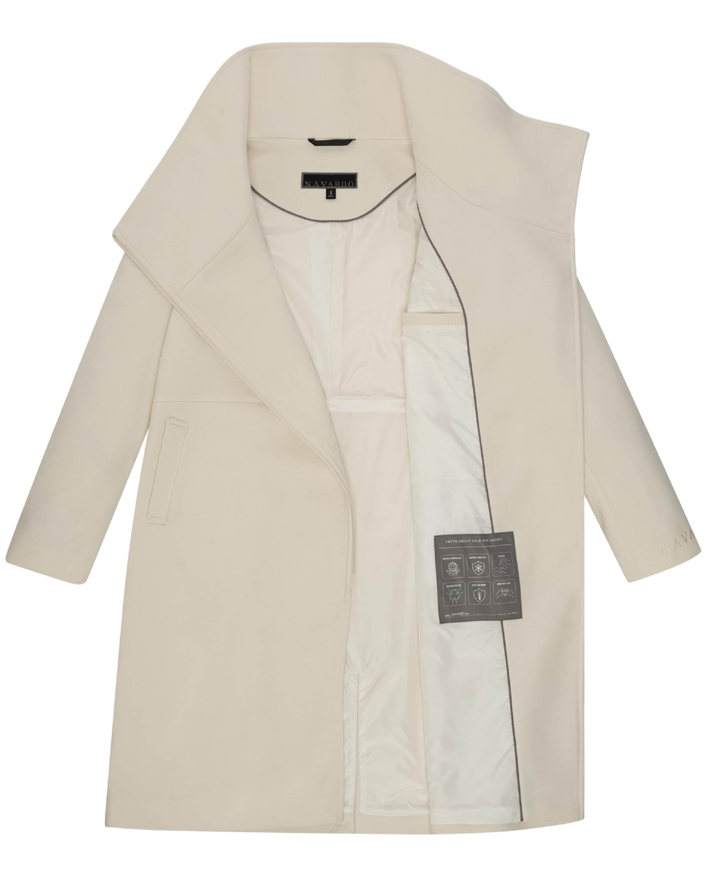 NAVAHOO Ανοιξιάτικο και φθινοπωρινό παλτό 'Samtrose' σε λευκό