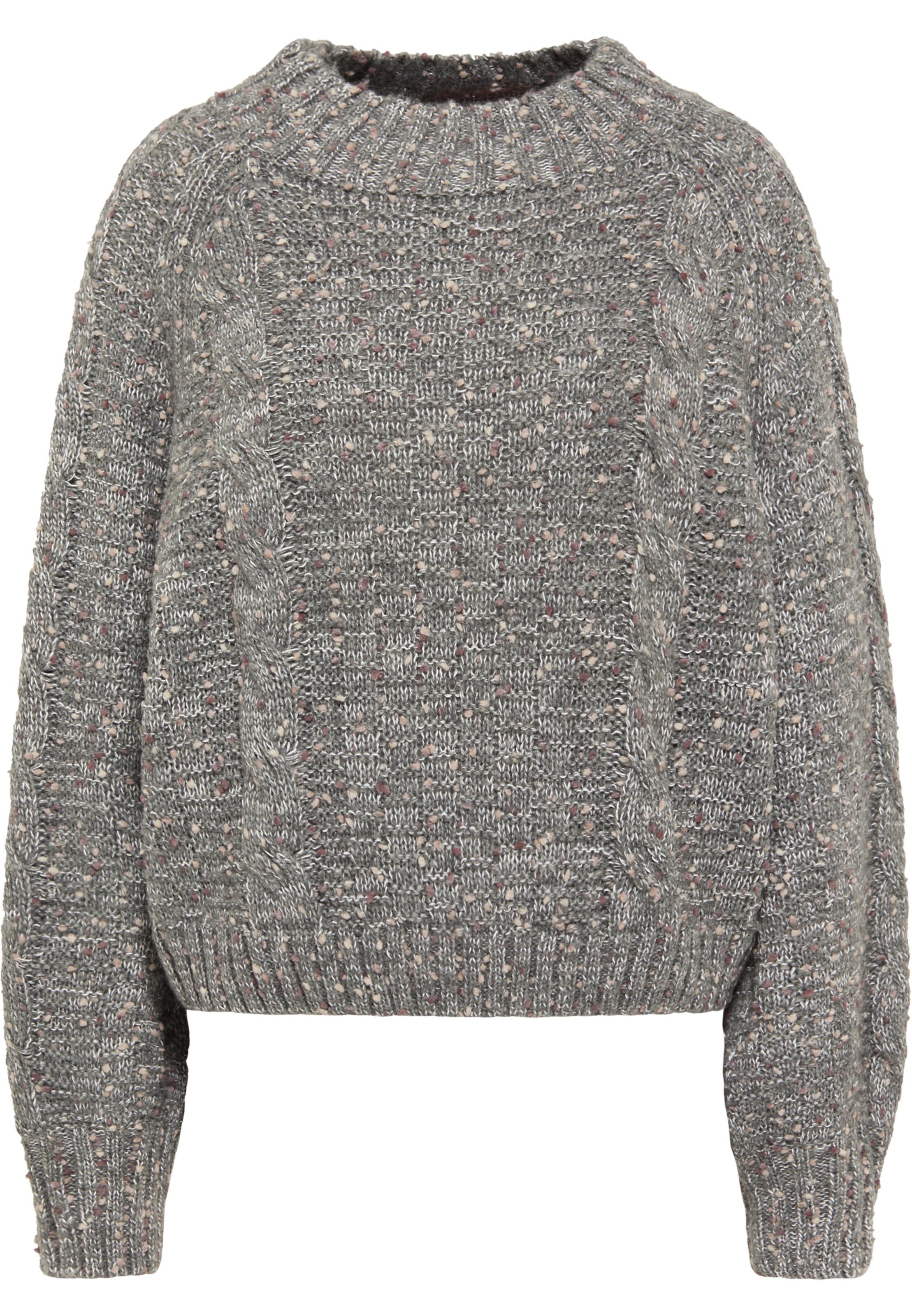 myMo ROCKS Strickpullover in Grau: Vorderseite