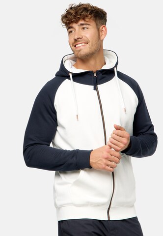 Veste de survêtement 'Pulko' INDICODE JEANS en blanc
