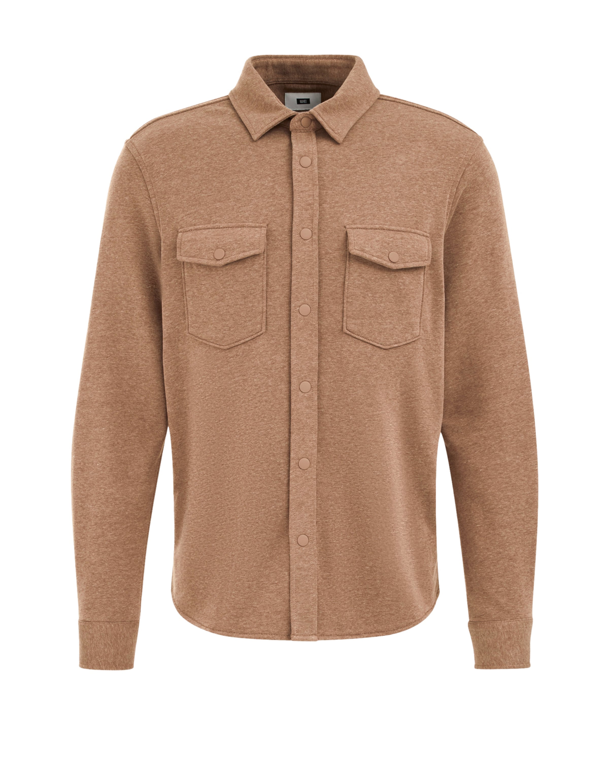 WE Fashion Regular fit Overhemd in Bruin: voorkant