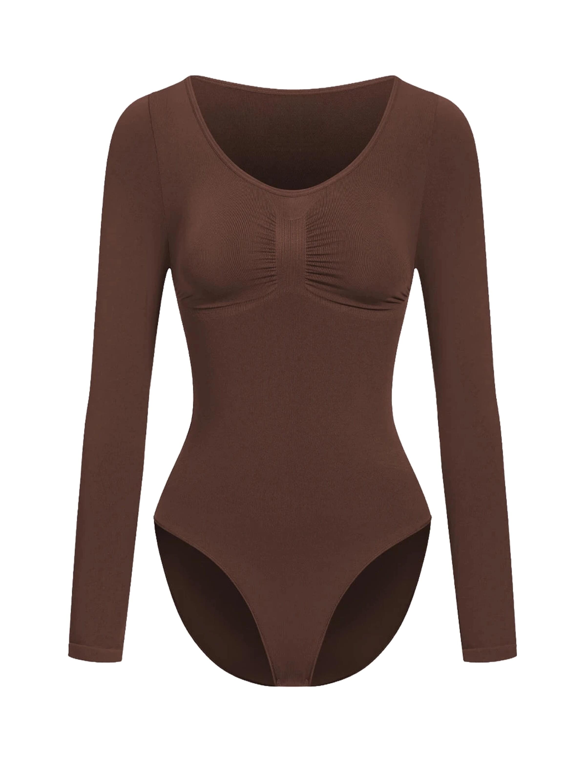 Body modelant 'Bodysuit Sculpting Shapewear Longsleeve mit Slip' cfab en marron : devant