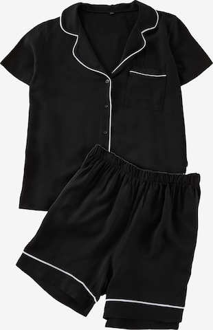 Trendyol Curve Pyjamashortsit värissä musta: etupuoli
