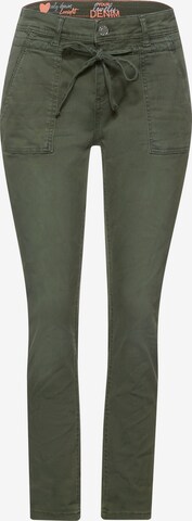 STREET ONE Slimfit Jeans in Groen: voorkant