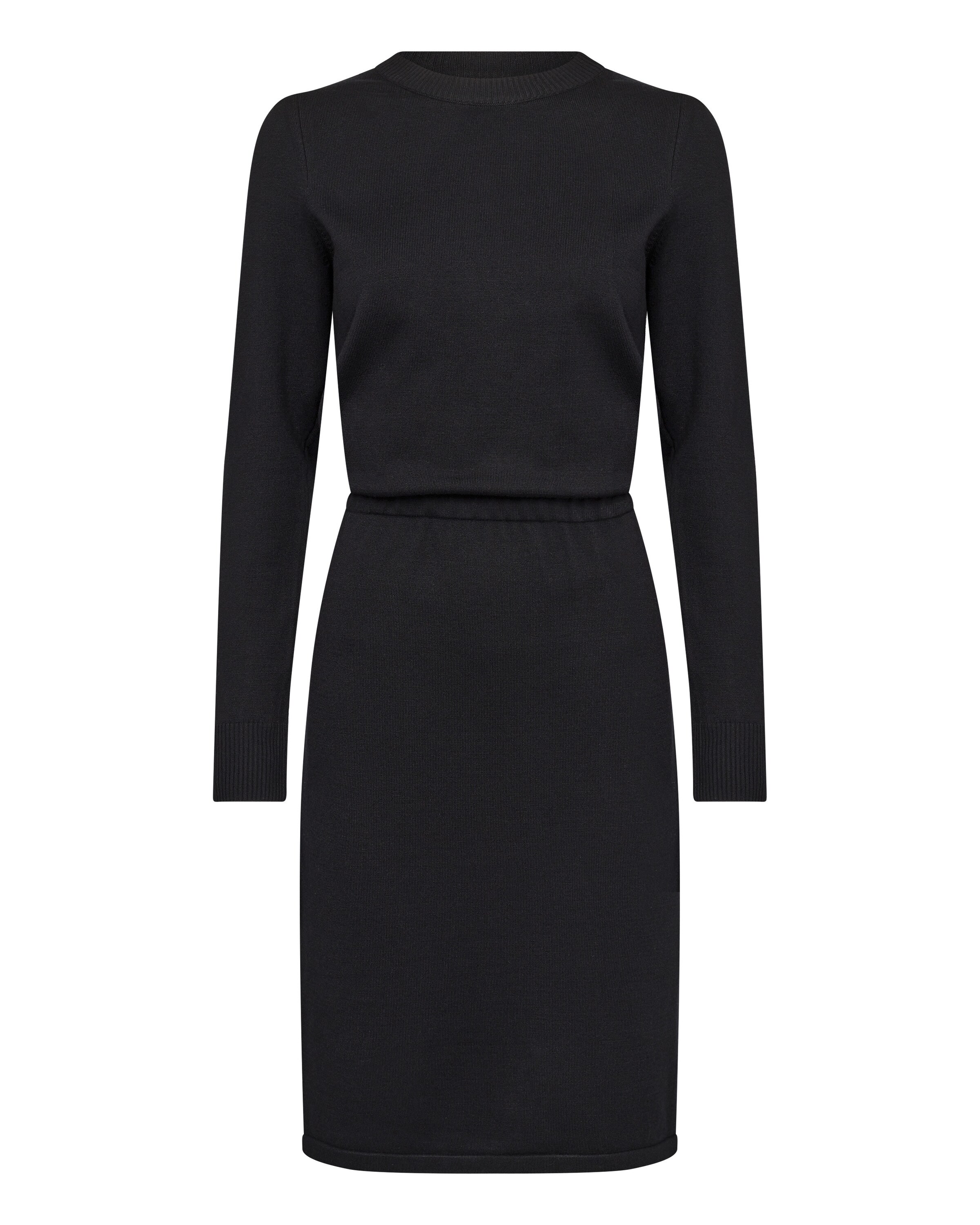 SAINT TROPEZ Strickkleid 'MilaSZ' in Schwarz: Vorderseite
