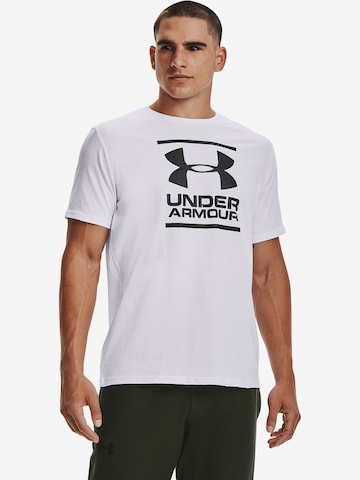 T-Shirt fonctionnel 'Foundation' UNDER ARMOUR en blanc : devant